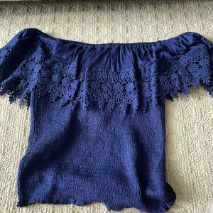 Rewind off the shoulder top